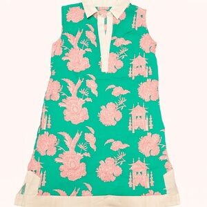 Tizzie Mod Shift Dress XS Retro Floral Print Preppy Resort Vintage-Inspired